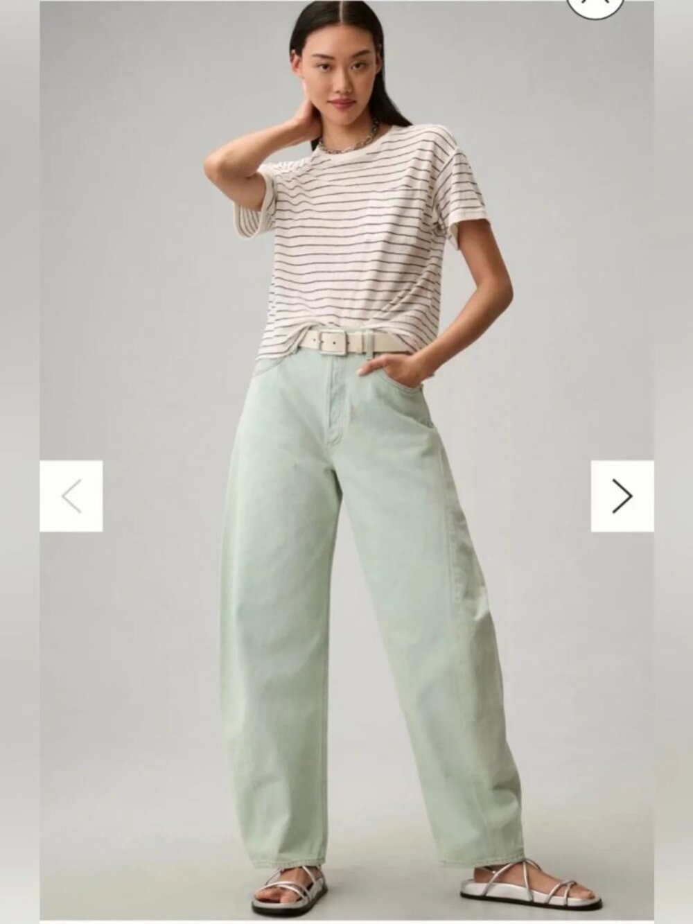 AGOLDE Luna Pieced Jeans Mint Sz 23